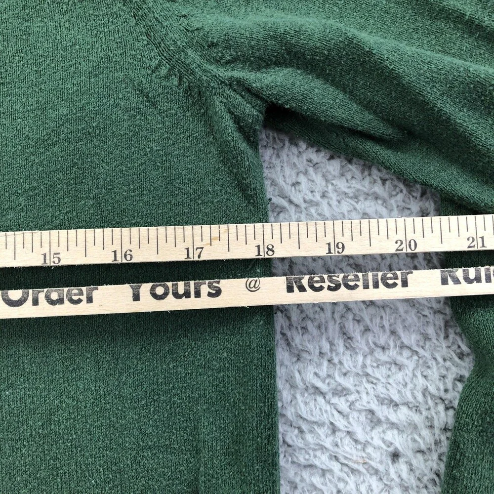 Abercrombie & Fitch Sweater Mens XL Green V Neck Knit Pullover Moose Logo